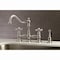 Kingston Brass KS3276AXBS Restoration 8" Bridge Kitchen Faucet W/ Sprayer, Nickel KS3276AXBS - alternate 6